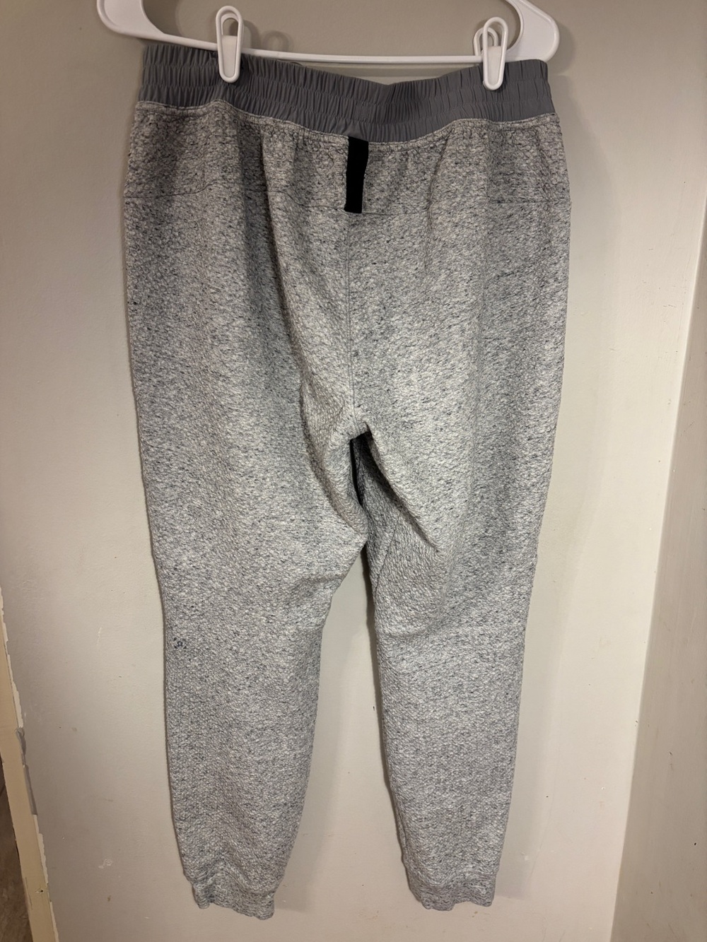 Lululemon At Ease Jogger Heathered Gray Black Men’s L Cotton Blend Sweatpants - Picture 3 of 16